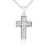 18K Gold Diamond Cross GCD050