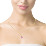 18K Gold Sapphire Necklace GPD194