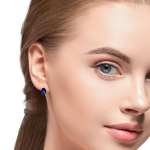 18K Gold Sapphires Earrings GE209