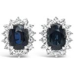 18K Gold Sapphire Diamond Earrings GED104