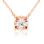 18K Gold Diamond Necklace GPD056R