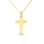18K Gold Classic Cross Pendant for Men & Women GC024