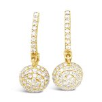 9K Gold Drop Diamond Earrings GED020