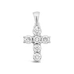 18K Gold Diamond Cross Pendant GPD150