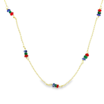 18K Gold Gemstones Necklace GPD163