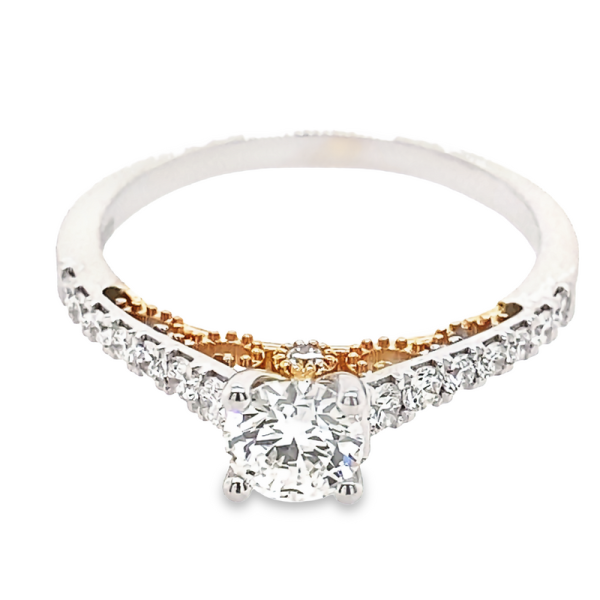 18K Two-Tone Engagement Ring | GIA Certified Luxury GRS060