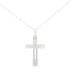 18K Gold Cross Pendant GC122