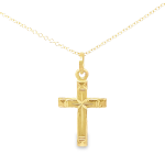 9K Gold Cross Pendant GC107