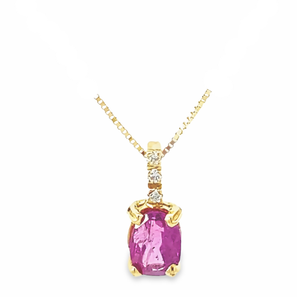 18K Gold Sapphire Necklace GPD194
