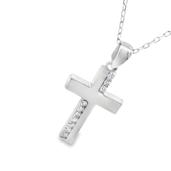 18K Gold Cross Necklace GCD017