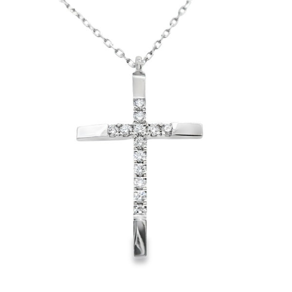 18K Gold Cross Necklace GCD018