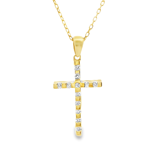 18K Gold Cross Necklace GCD020