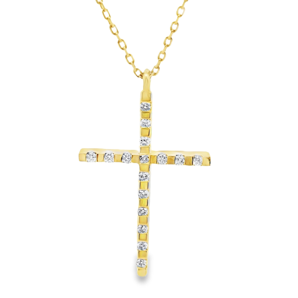 18K Gold Cross Necklace GCD023