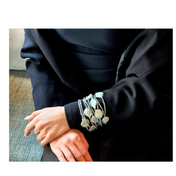 The Pearl & Bead Cascade Bracelet SB064