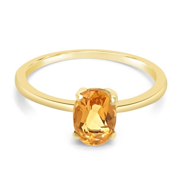 18K Gold Citrine Ring GR0651