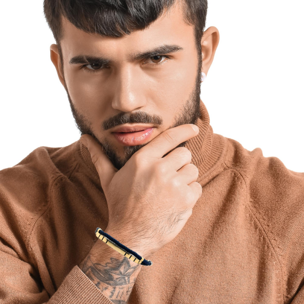 Unisex 18K Yellow Gold & Dual-Tone Cord Bracelet Collection GB041