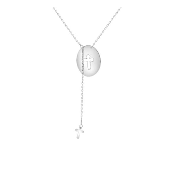 9K Gold Cross Necklace: Elegant Design GP061-1