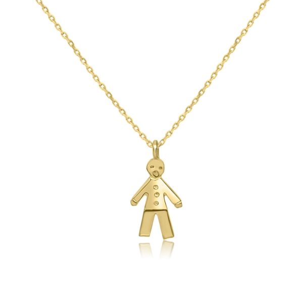 9K Gold Boy Charm Necklace GP107