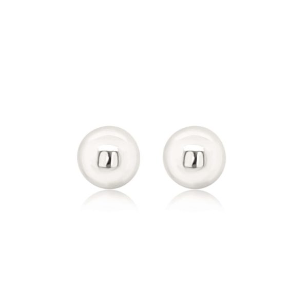 18K Gold Essential High-Polish Ball Stud Earrings GE013