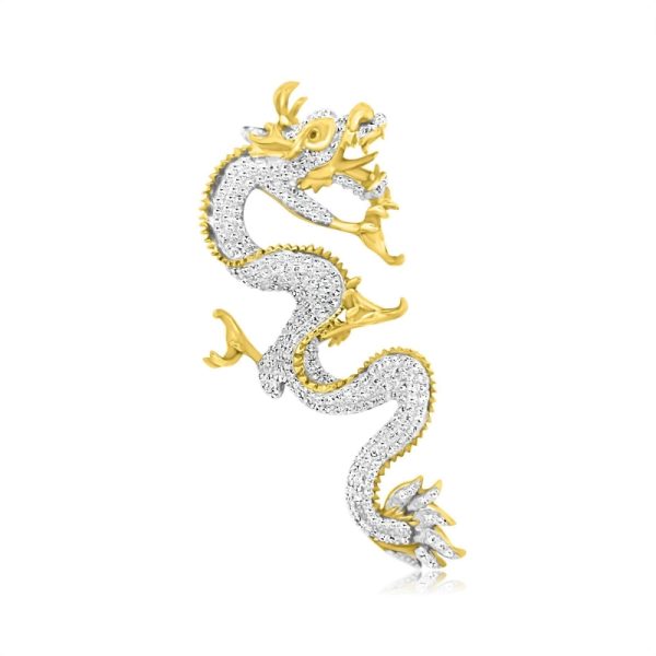 Sterling Silver Dragon Pendant SP079