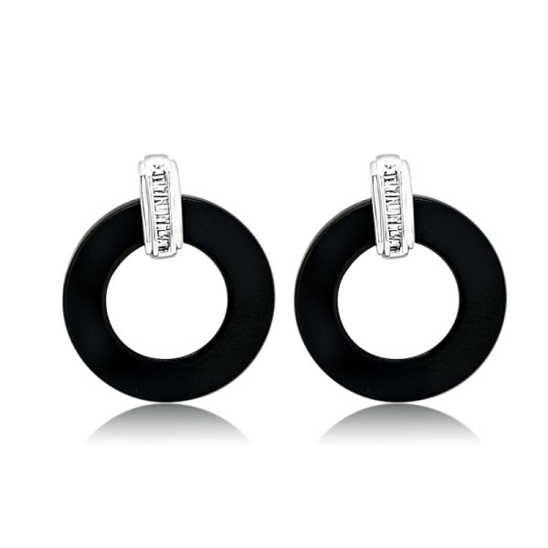 18K Gold Diamond Earrings GED010