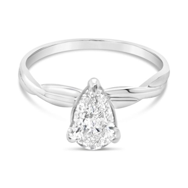 9K Gold Engagement Lab Grown Diamond Ring GRSL160