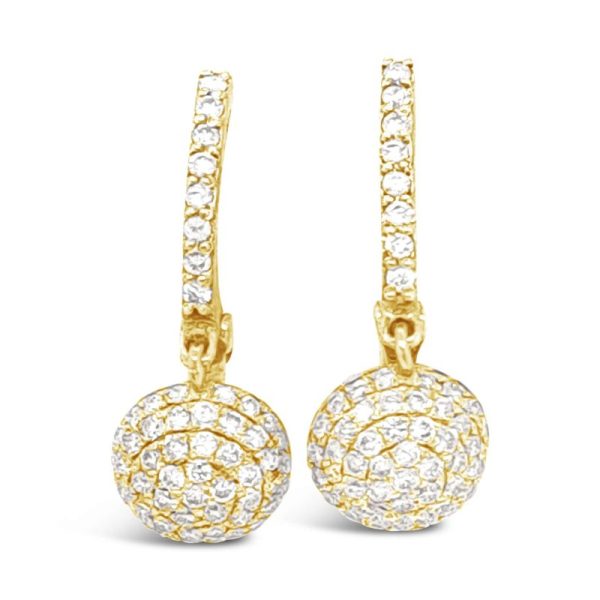 9K Gold Drop Diamond Earrings GED020