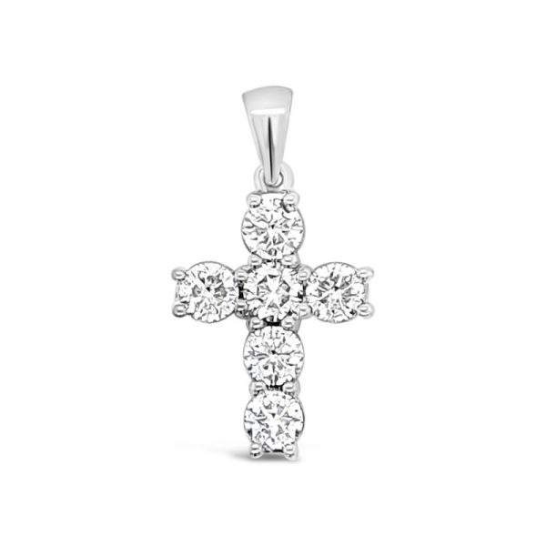 18K Gold Diamond Cross Pendant GPD150