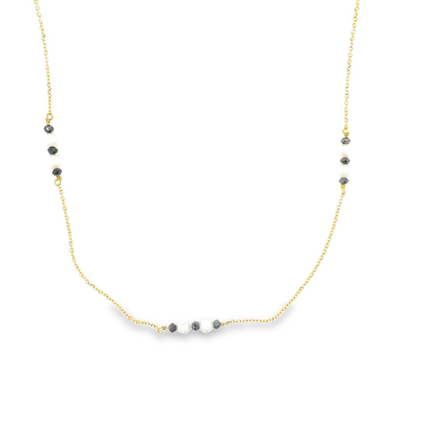 18K Gold Black Diamonds Necklace GPD160