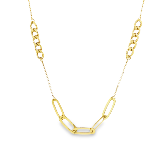 18K Gold Link Necklace GP259
