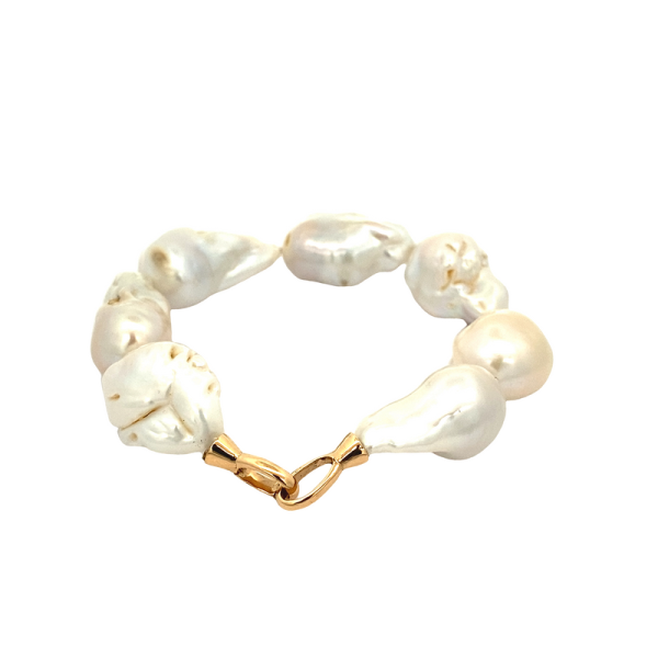 18K Gold Keshi Pearls Bracelet B080