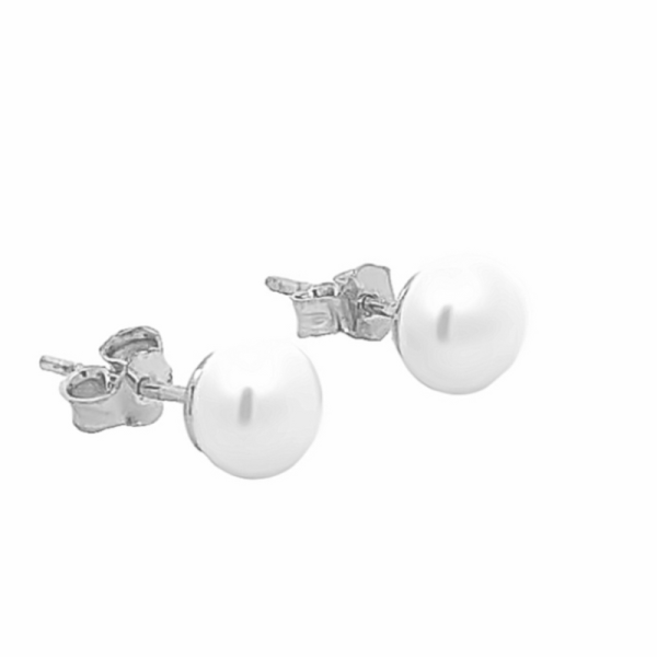 9K Gold Pearl Stud Earrings GE213W