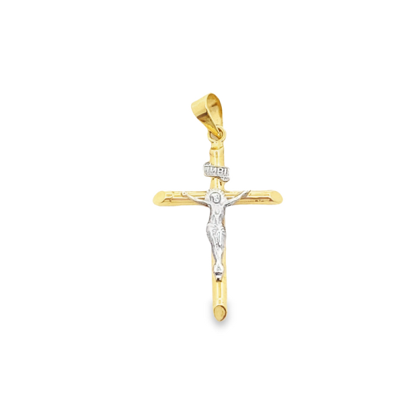 Traditional Crucifix Cross Pendant -18K Yellow Gold GC030