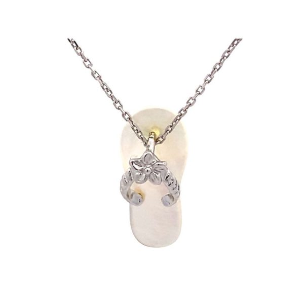 Sterling Silver Flip Flop Necklace SP006