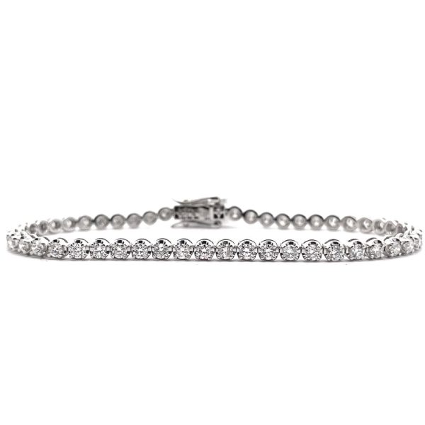 18K Gold Diamond Tennis Bracelet GBD031