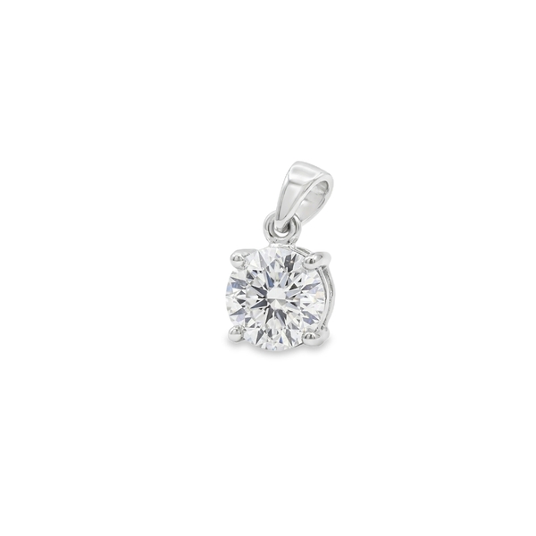Dainty 18K White Gold Cubic Zirconia Pendant GP302