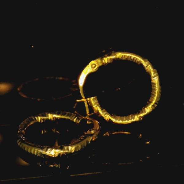 18K Gold Huggie Earrings GE269