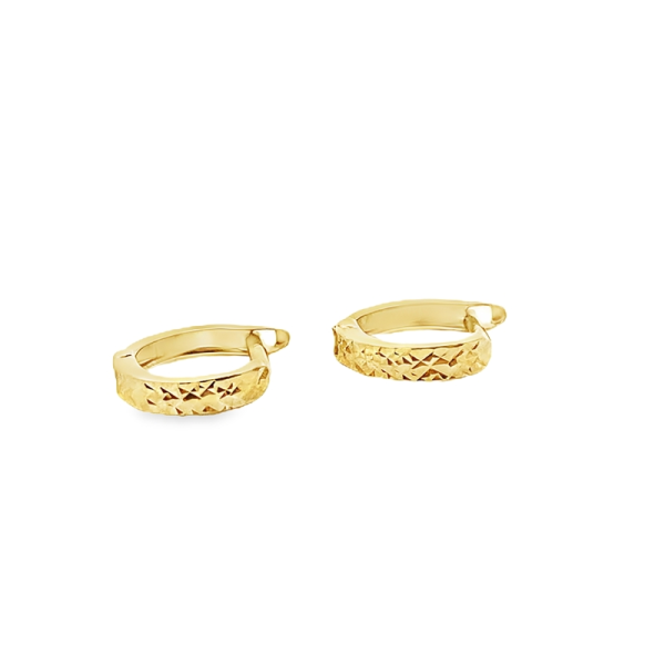 9K Gold Huggie Hoop Earrings GE294