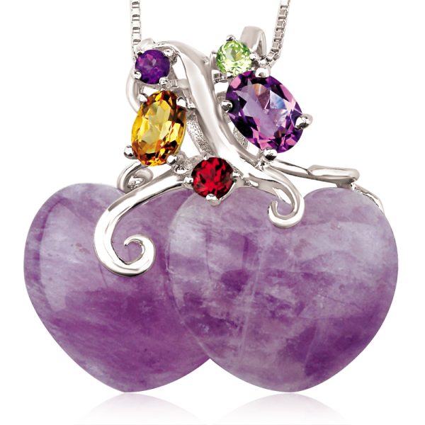 Sterling Silver Amethyst Pendant SP018AM