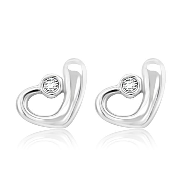 18K Gold Diamond Earrings GED055