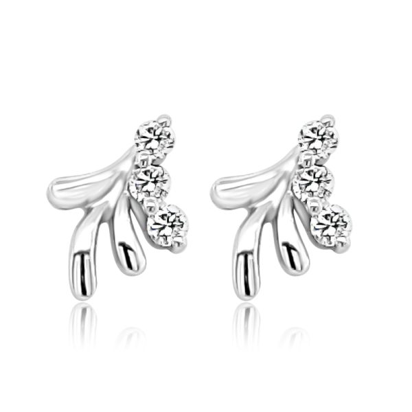 18K Gold Diamond Earrings GED018