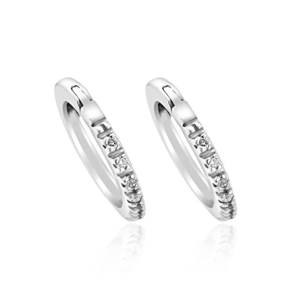 18K Gold Diamond Earrings GED094