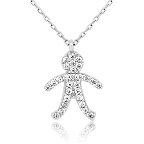 18K Gold Boy Charm Necklace GP162