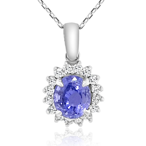 18K Sapphire Diamond Necklace GPD182