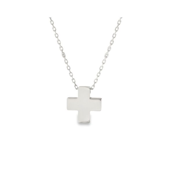Minimalist Dainty Plain Cross - 18K Gold Cross Necklace GP054-1