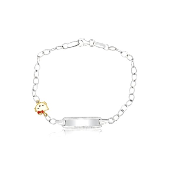 9K White Gold Hello Kitty Baby's Identity Bracelet GB067