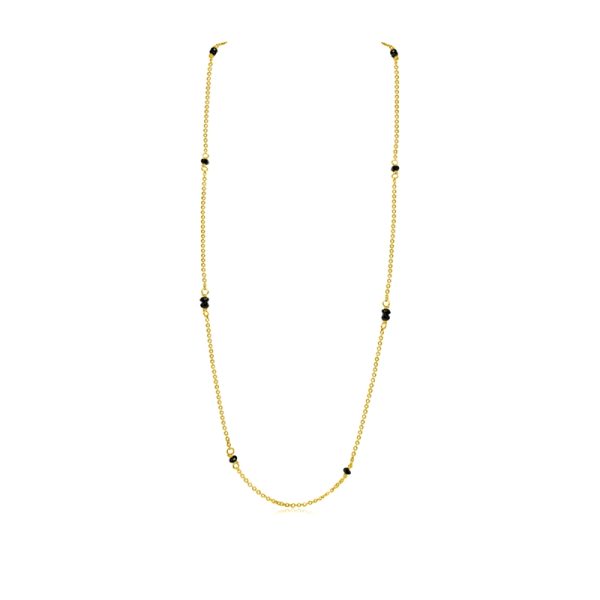 0.70ct Black Diamond Gold Necklace | 18K Yellow Gold GP098-2