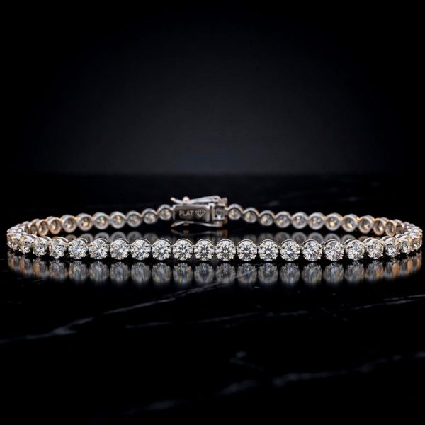 18K White Gold 3-Carat Diamond Tennis Bracelet GBD031