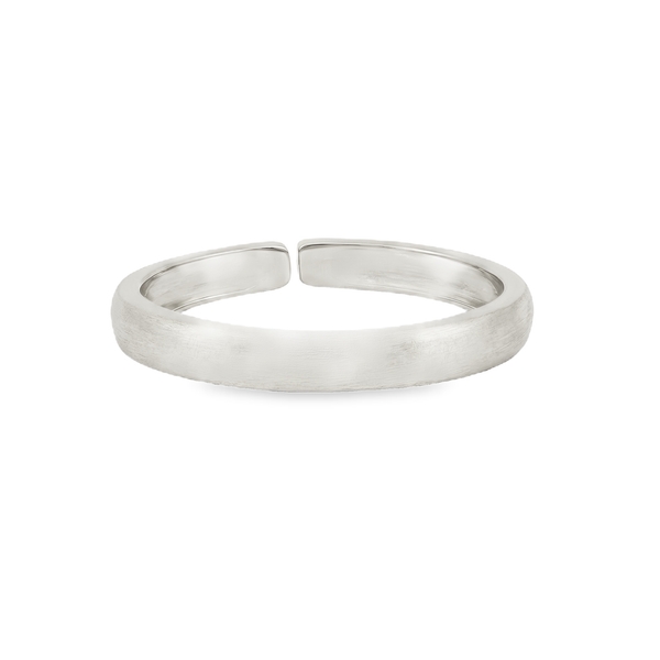 Sterling Silver Hammered Ring with Rhodium Plating SR013-1