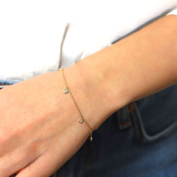 18K Gold Diamond Bracelet GBD029